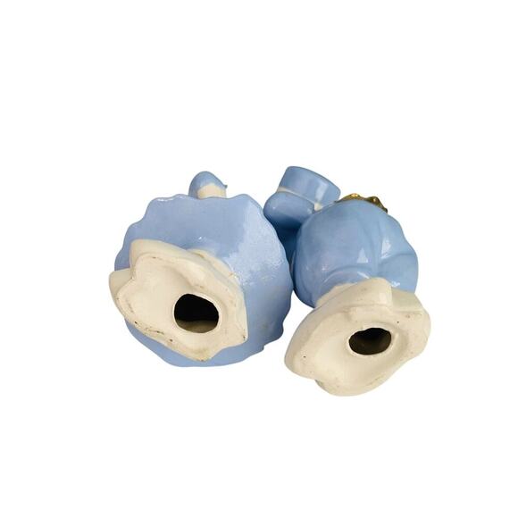 FJS Ceramic Dutch Boy and Milk Maid Kissing Ceramic 6 1/2" Figurines - Picture 7 of 9